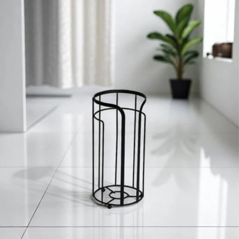 Image of Showerdrape Dante Spare Toilet Paper Roll Holder Freestanding Black