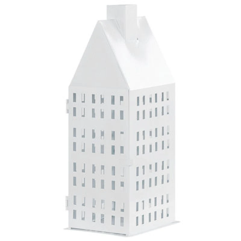 Image of Beliani Lantern Dolok Metal 40 Cm White