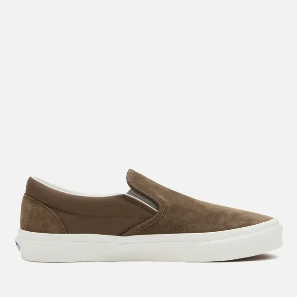 Image of Vans Mens Classic Suede and Canvas Slip On Trainers - UK 7 Brown Trainers male VN0009Q7CH7 7