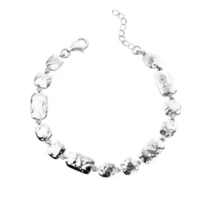 image of Aiyana Minerva Silver Hammered Multi Link Bracelet