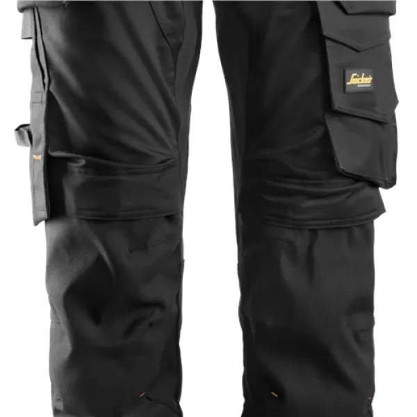 image of Snickers AllroundWork Stretch Trousers Holster Pockets - Black - 258