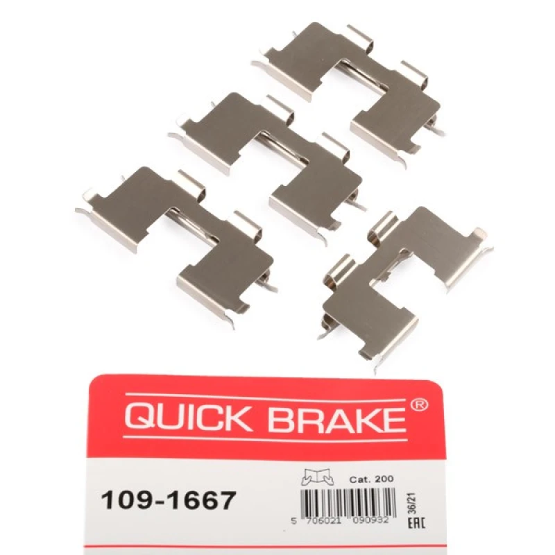 Image of QUICK BRAKE Brake pad fitting kit QUICK BRAKE 109-1667