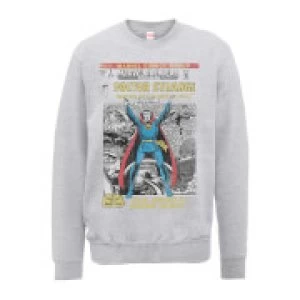Image of Marvel Doctor Strange premiere Comic Cover Mens Grey Sweatshirt - L - Grey
