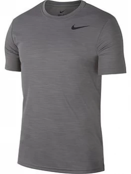 Image of Nike Dry Superset Short Sleeve T-Shirt - Grey