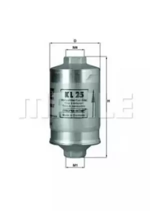 image of Fuel Filter KL25 79882465 by MAHLE Original