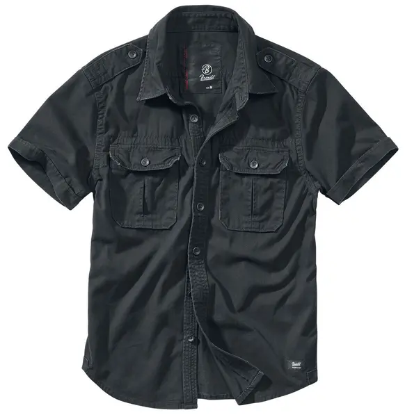 Image of Brandit Vintage Short Sleeve Short-sleeved Shirt Black XL Men