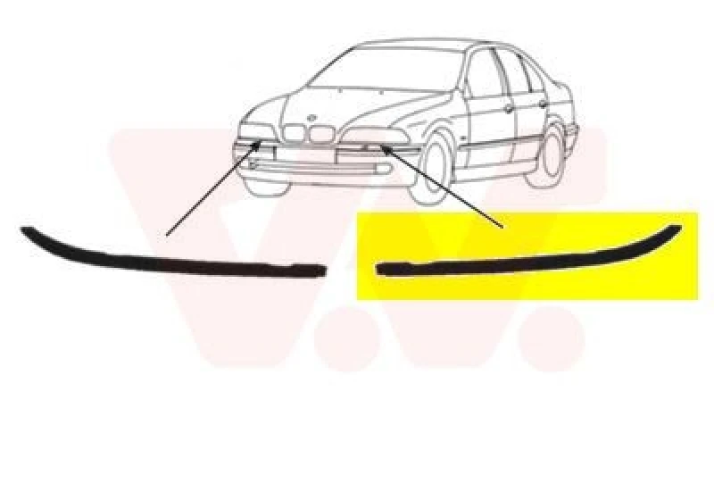 Image of VAN WEZEL Headlight Trim VAN WEZEL 0639515