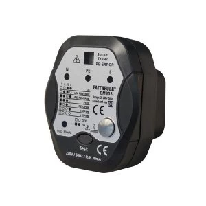 Image of Faithfull Socket Polarity Tester with RCD Test Function