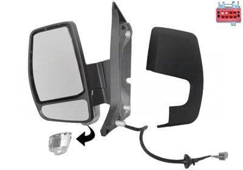 Image of VAN WEZEL 1987805 Wing mirror * HAGUS * Left, black, Heatable Outside Mirror (50)