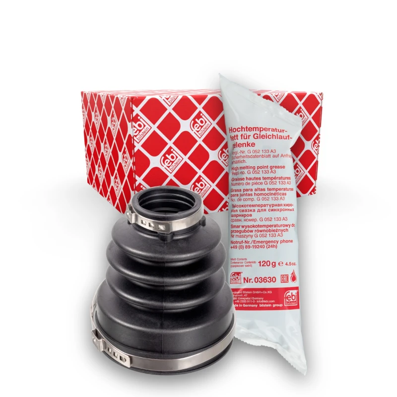 Image of FEBI BILSTEIN 171724 CV Boot transmission sided, Rubber Rubber Bellow,drive shaft (194)