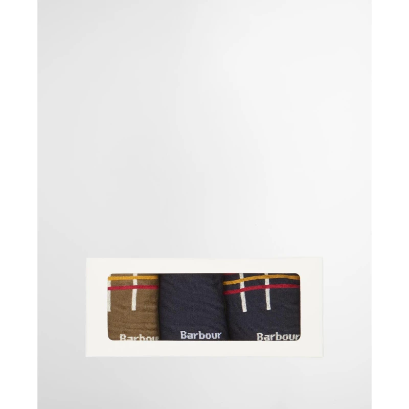 Image of Barbour Tartan Socks Gift Box Classic Tartan male One Size
