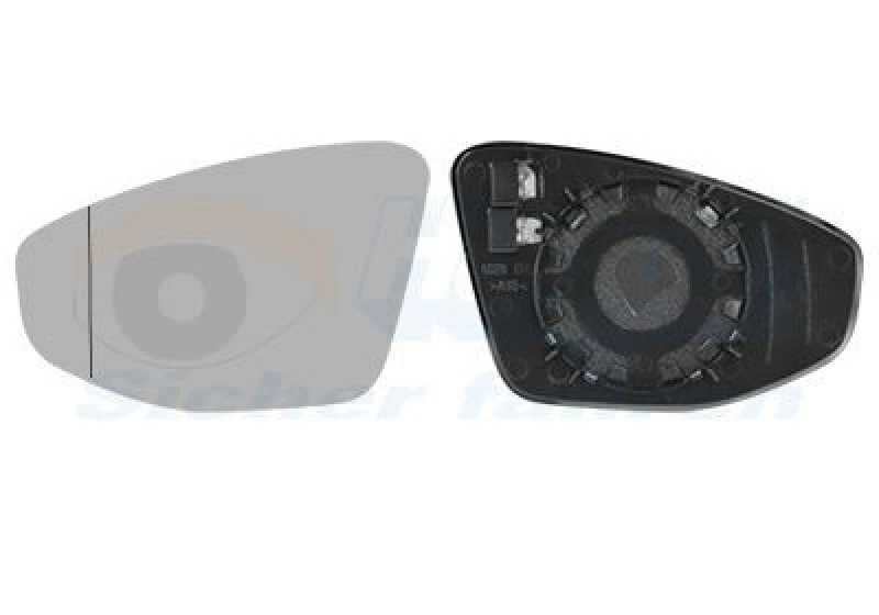Image of VAN WEZEL Wing mirror glass VAN WEZEL 0367837