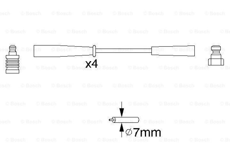 Image of Ignition lead set Bosch 0 986 356 817