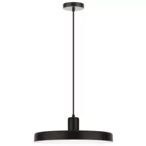 image of Netlighting Merano Illinois 60cm Dome Pendant Ceiling Light Matt Black Steel Out