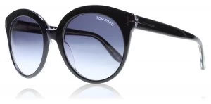 image of Tom Ford Monica Sunglasses Black 03W 54mm