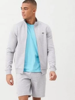 Image of Lacoste Sports Classic Zip Through Sweat - Grey, Size 7, Men