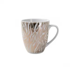 image of Animal Luxe Curved Mug Zebra Print Gold