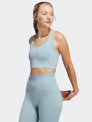 Image of adidas Formotion Sculpt Medium-support Bra, Grey, Size L, Women