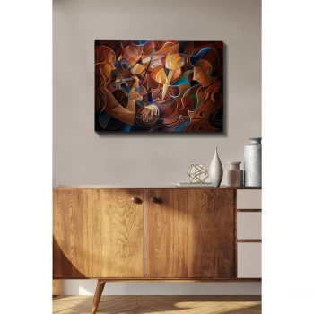 Image of Kanvas Tablo (50 x 70) - 88 Multicolor Decorative Canvas Painting