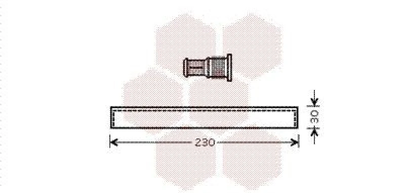 Image of VAN WEZEL AC receiver drier VAN WEZEL 1100D061