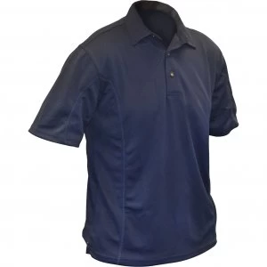 Roughneck Mens Quick Dry Polo Shirt Blue XL