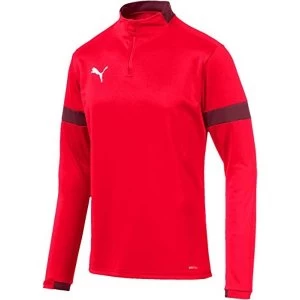 PUMA Junior ftblPLAY 1/4 Zip Top Red-Burgundy 11-12 Years