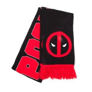 Image of Deadpool - Classic Logo and Big Face Knitted Scarf