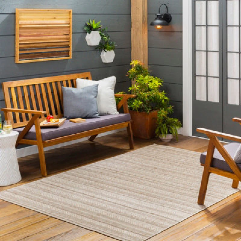 Image of Livabliss In- & Outdoor Global Brown Kavita Area Rug 130 X 180 Cm - Easy To Clean, Perfect For Patio, Balcony, Kitchen Or Dining Room