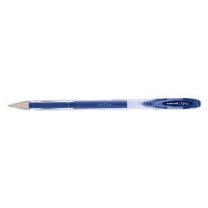 image of Uni Ball Signo UM 120 Medium Rollerball Pen Line Width 0.4mm Tip Width 0.7mm Blue 1 x Pack of 12 Pens