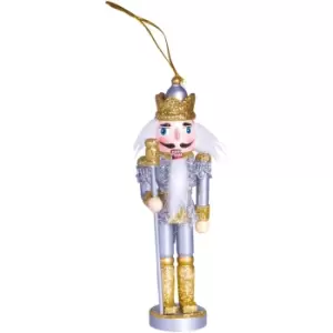 Image of St Helens Nutcracker Gold and Silver With Crown