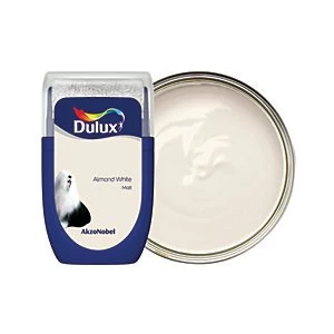 image of Dulux Almond White Matt Emulsion Paint 30ml