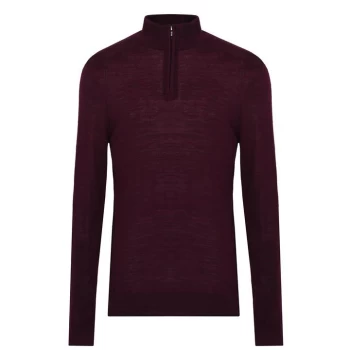 image of Howick Merino Funnel Neck Jumper - Burgundy