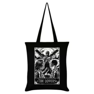 image of Deadly Tarot The Lovers Tote Bag (One Size) (Black)