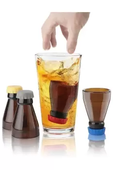 Image of Final Touch Set of 4 Beer Bomb Shot Glass 2 Ounce