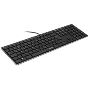 image of SpeedLink RIVA Slim Corded Keyboard German, QWERTZ Black Quiet keypad