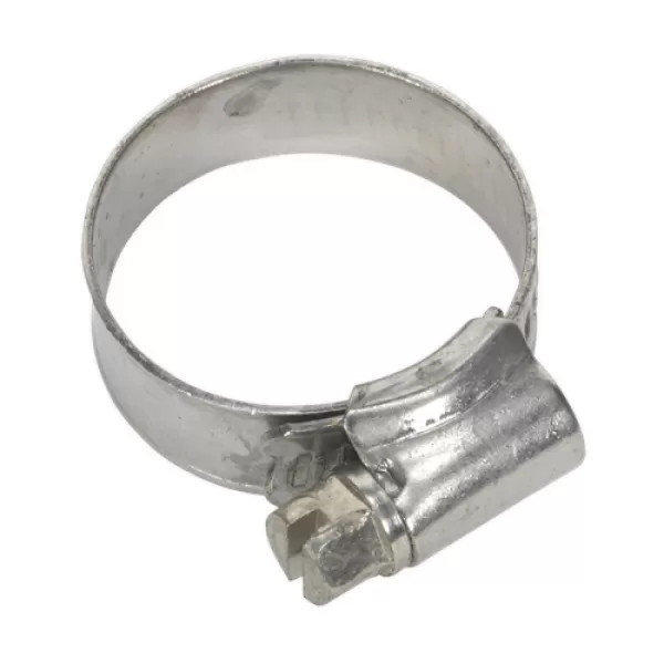 Image of Genuine SEALEY SHCSS0 Hose Clip Stainless Steel Ø16-27mm Pack of 10