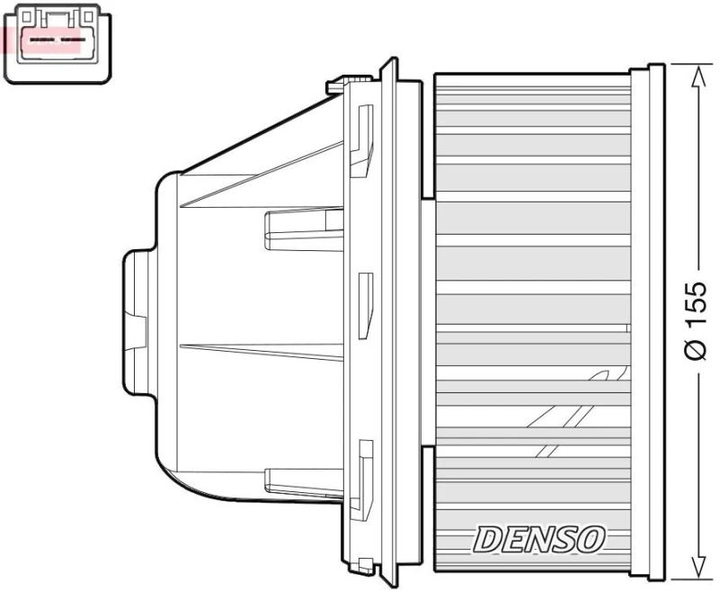 Image of DENSO Blower motor DENSO DEA10053
