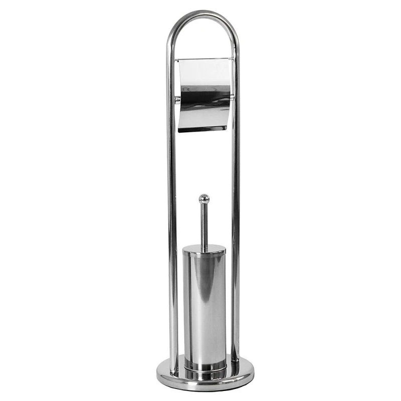 Image of Lassic Bath Vida Toilet Brush And Paper Holder With Round Stainless Steel unisex One Size