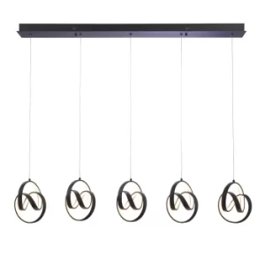 Image of Cosma Modern Designer Integrated LED Cluster Drop Pendant Textured Black Finish