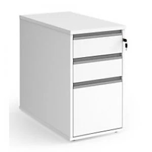 Image of Dams International Desk End Pedestal with 3 Lockable Drawers Wood Contract 25 426 x 800 x 725mm White