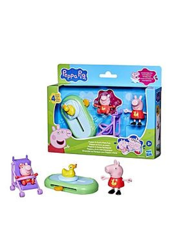 Image of Peppa Pig Peppa en Evie's dagje naar het park speelset