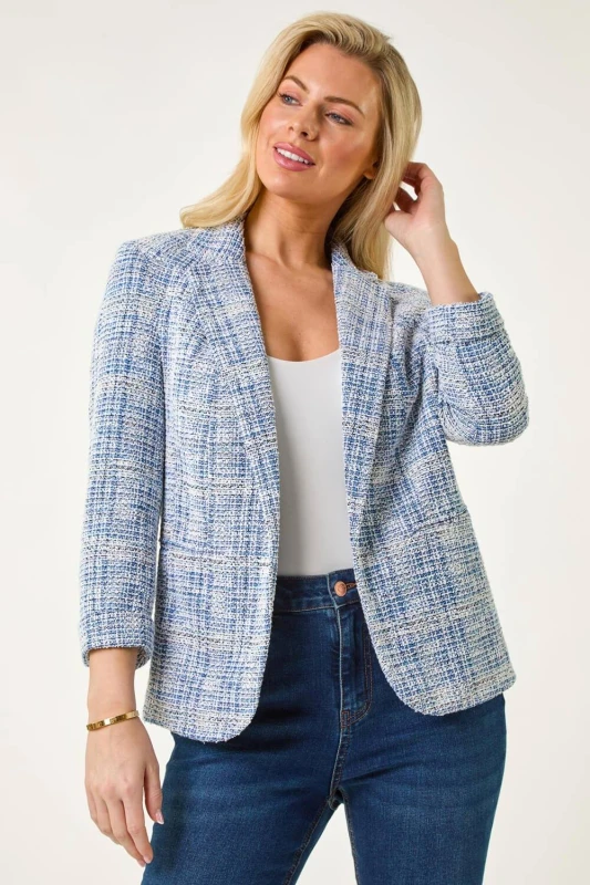 Image of Roman Petite Revere Collar Blazer Blue