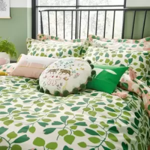Image of Scion Rosehip Double Duvet Cover Set, Mint Leaf & Zest