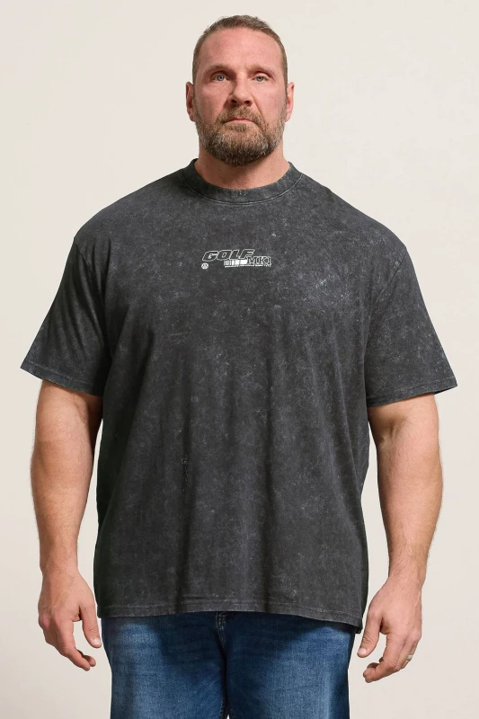 Image of BadRhino Mens Golf GTI Graphic T-Shirt in Black Size: XL Black Male XL
