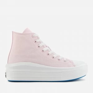 Image of Converse Womens Chuck Taylor All Star Anodized Metals Move Hi-Top Trainers - Pink - UK 8