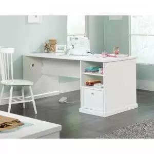 Image of Teknik Office Craft Work Table in a White Finish with spacious