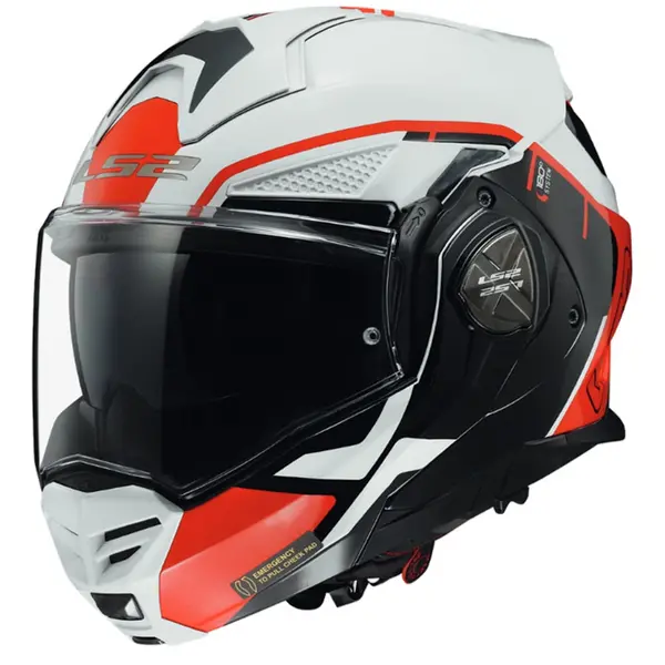 Image of LS2 FF901 Advant X Metryk White Red Modular Helmet Size XS