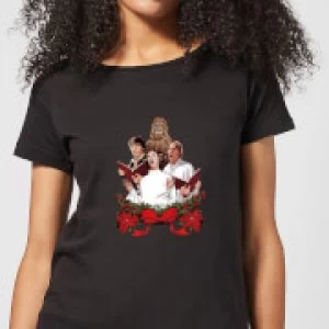 Image of Star Wars Jedi Carols Womens Christmas T-Shirt - Black