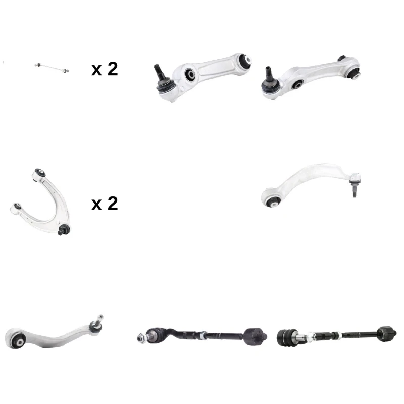Image of RIDEX 772S1118 Control arm repair kit with coupling rod, Front Axle Suspension Kit (772)
