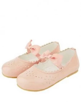 image of Monsoon Baby Girls Paisley Patent Walker Shoes - Pale Pink